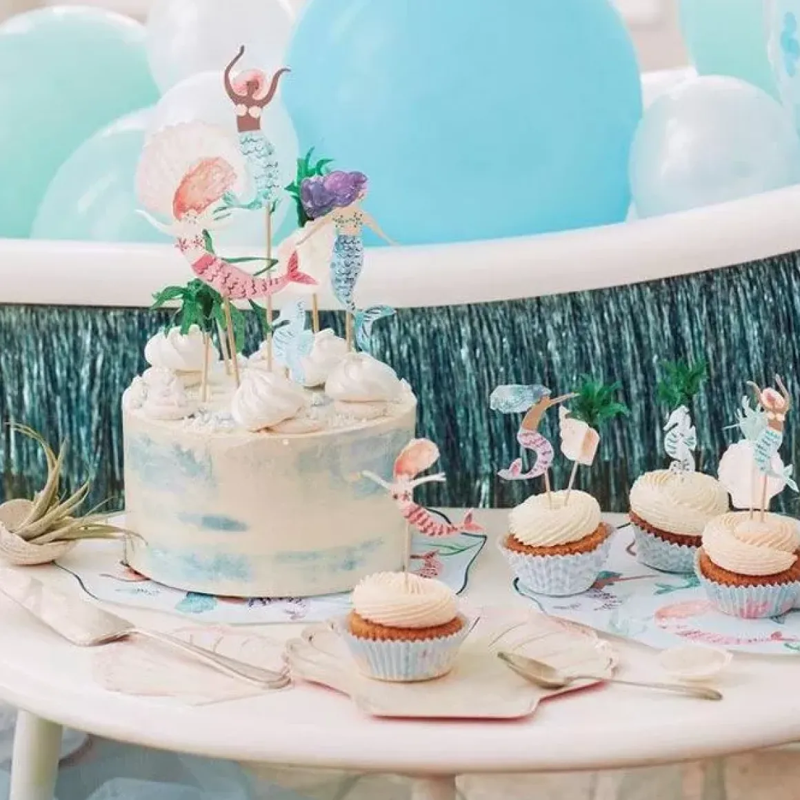 Cupcake Set Mermaid Tail Meri Meri