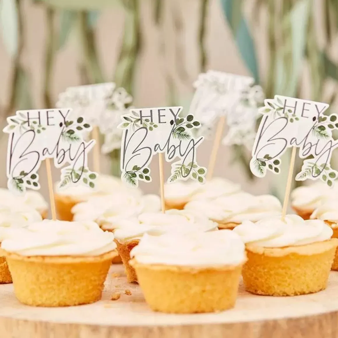 Cupcake Toppers Botanical Baby (12St) Ginger Ray