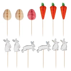 Cupcake Toppers Bunny Hop Hop Hooray (12St) Ginger Ray