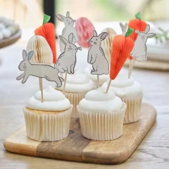 Cupcake Toppers Bunny Hop Hop Hooray (12St) Ginger Ray