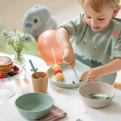 Done By Deer Bestekset Deer Friends Green