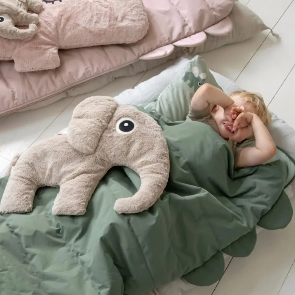 Done By Deer Gewatteerde Kinderslaapzak Croco Powder