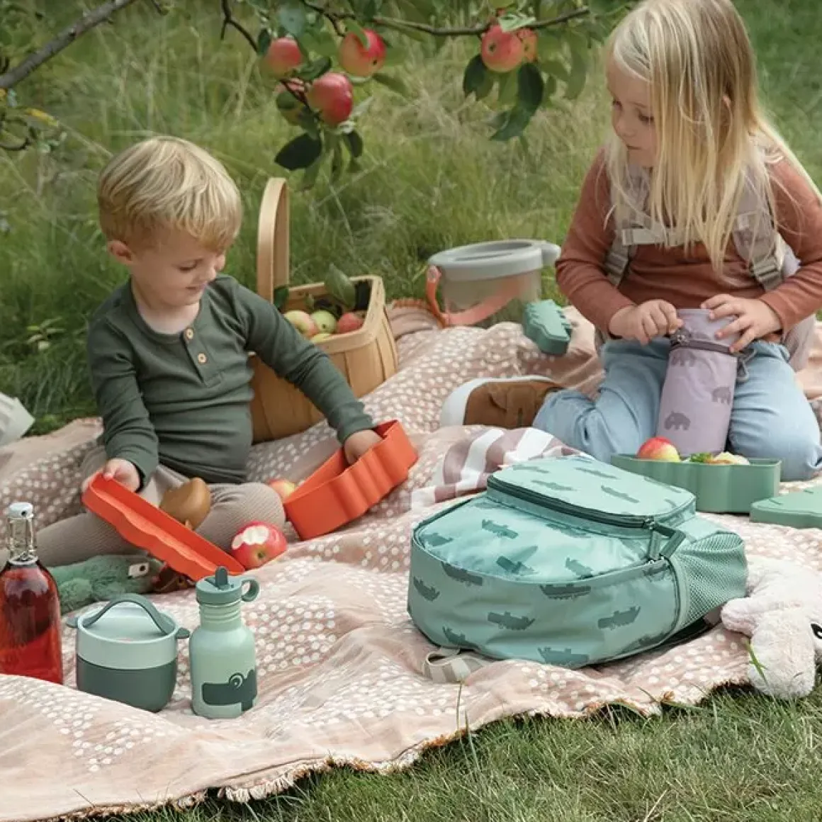 Done By Deer Kiddish Lunchbox Croco Papaya