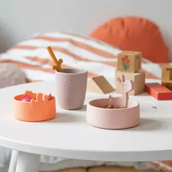 Done By Deer Siliconen Kommen (2St) Lalee Powder/Coral