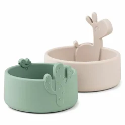 Done By Deer Siliconen Kommen (2St) Lalee Sand/Green
