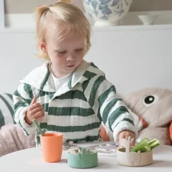 Done By Deer Siliconen Kommen (2St) Lalee Sand/Green