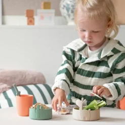 Done By Deer Siliconen Kommen (2St) Lalee Sand/Green