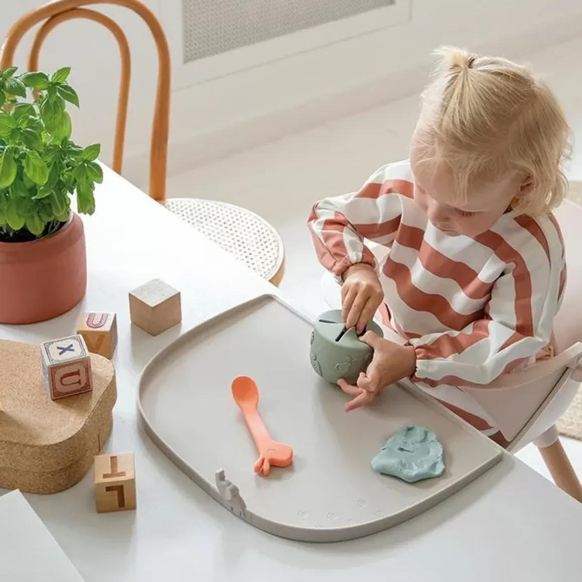 Done By Deer Slab Met Lange Mouwen Stripes Papaya