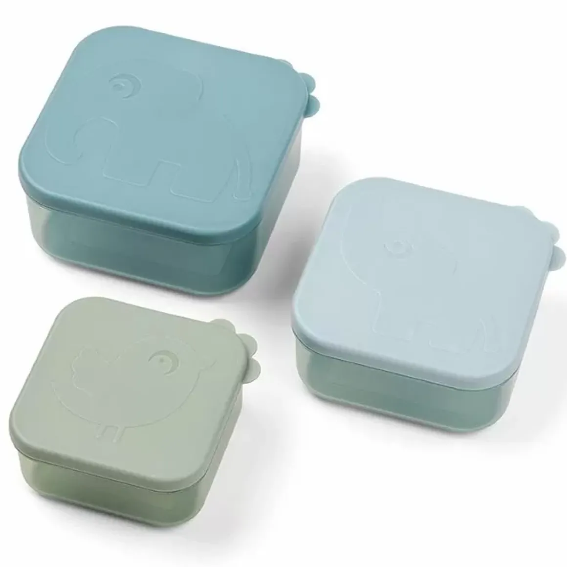 Done By Deer Snackbox Set (3St) Deer Friends Blue