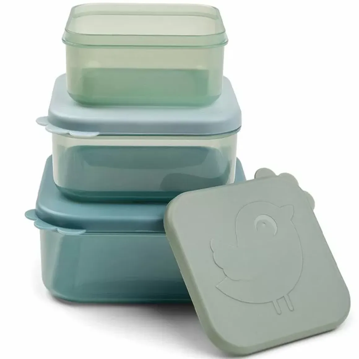 Done By Deer Snackbox Set (3St) Deer Friends Blue