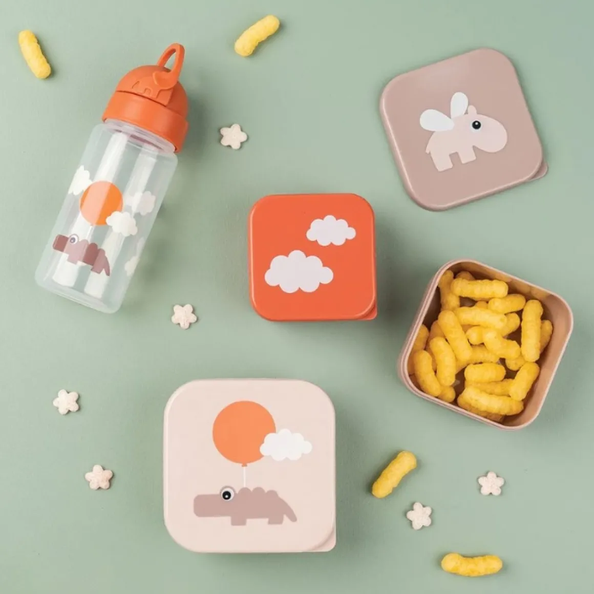 Done By Deer Snackbox Set (3St) Happy Clouds Powder