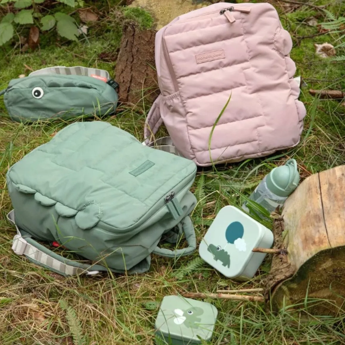 Done By Deer Snackbox Set (3St) Happy Clouds Green