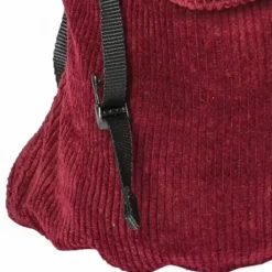 Draagzak Click Carrier Ribbed Velvet Berry Red Bykay