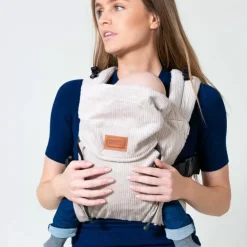 Draagzak Click Carrier Ribbed Velvet Almond Sand Bykay