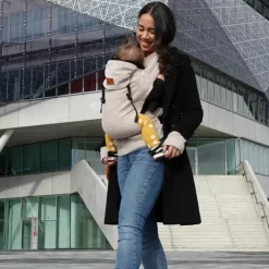 Draagzak Click Carrier Ribbed Velvet Almond Sand Bykay