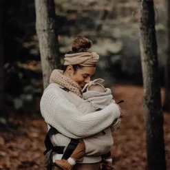 Draagzak Click Carrier Ribbed Velvet Almond Sand Bykay