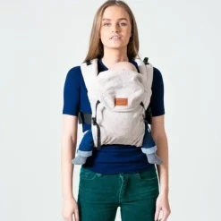 Draagzak Click Carrier Ribbed Velvet Almond Sand Bykay