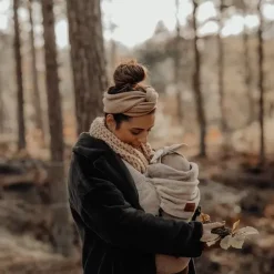 Draagzak Click Carrier Ribbed Velvet Almond Sand Bykay