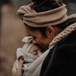 Draagzak Click Carrier Ribbed Velvet Almond Sand Bykay