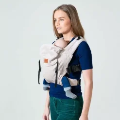 Draagzak Click Carrier Ribbed Velvet Almond Sand Bykay