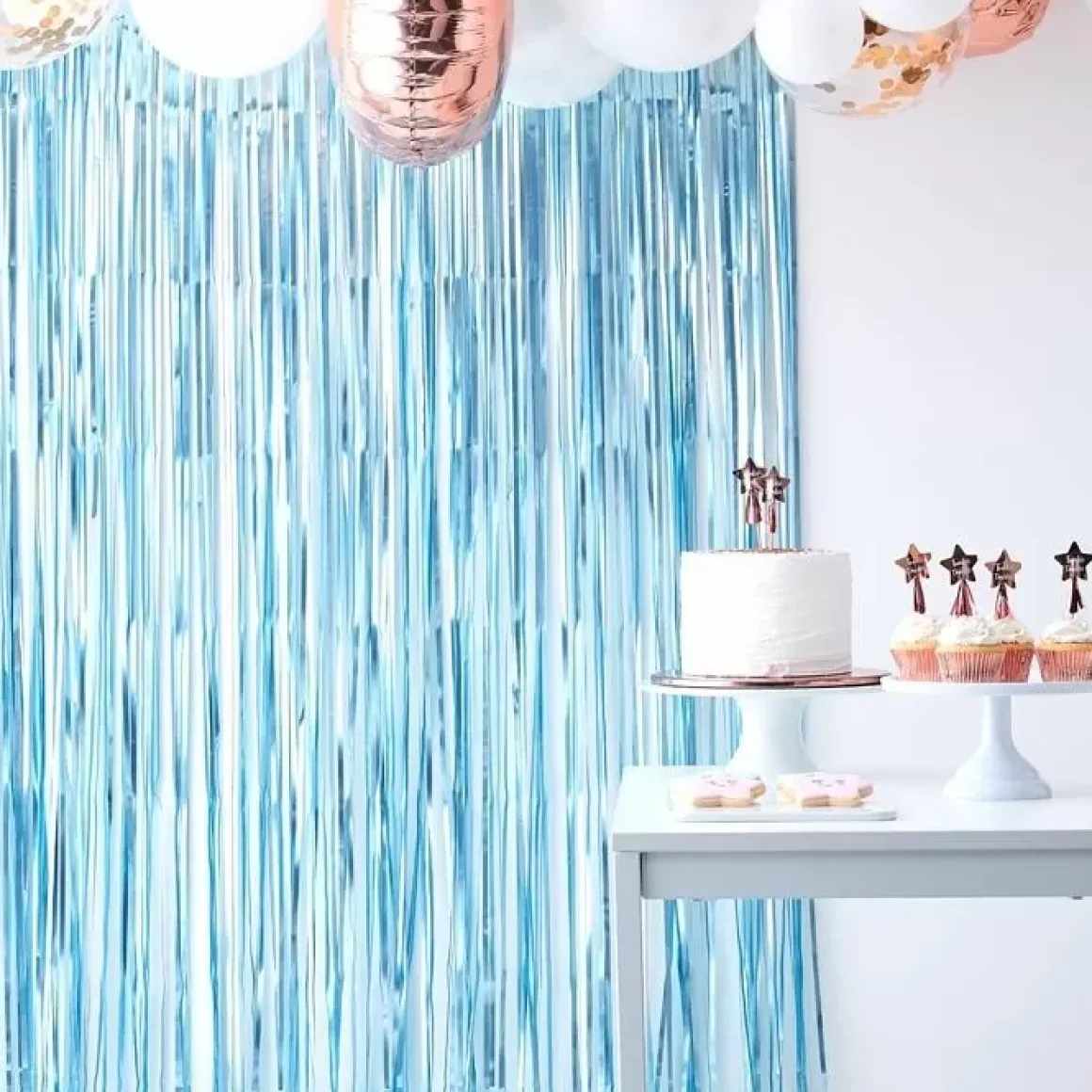 Feestgordijn Blauw Twinkle Twinkle Ginger Ray