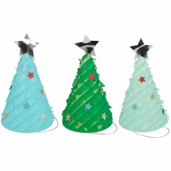 Feesthoedjes Fringed Christmas Trees (6St) Meri Meri