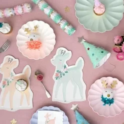 Feesthoedjes Fringed Christmas Trees (6St) Meri Meri