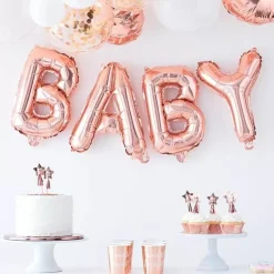 Folieballon Baby Rosegoud Twinkle Twinkle Ginger Ray