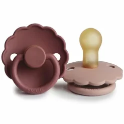 Frigg Fopspenen Latex Set Daisy Baby Blush/Woodchuck (2St)