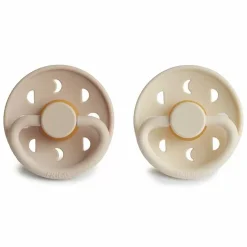 Frigg Fopspenen Set Latex Moon Cream/Croissant