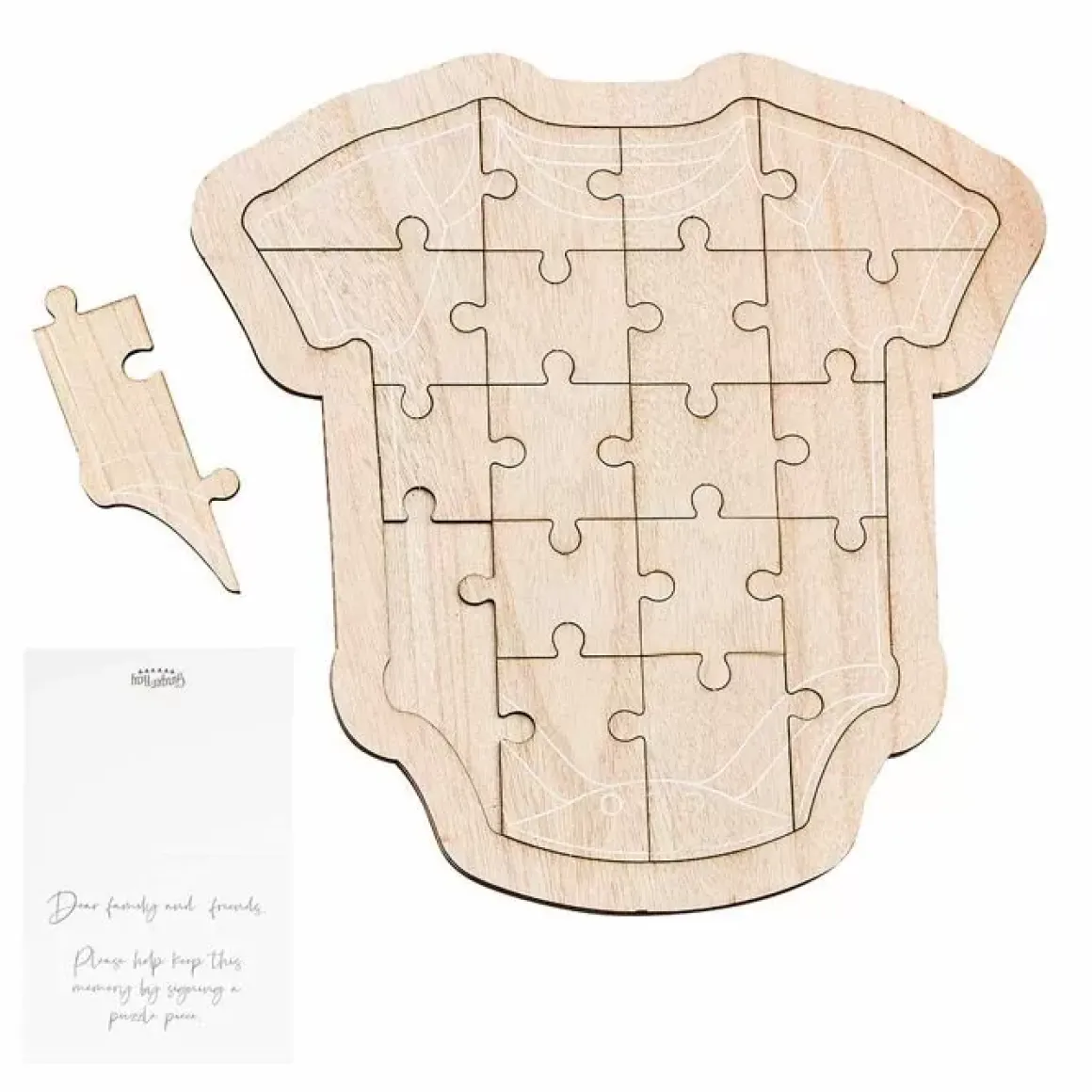 Gastenboek Houten Puzzel Romper Botanical Baby Ginger Ray