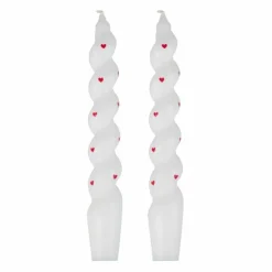 Gedraaide Kaarsen Met Hartjes - Romantische Tafeldecoratie - Ginger Ray