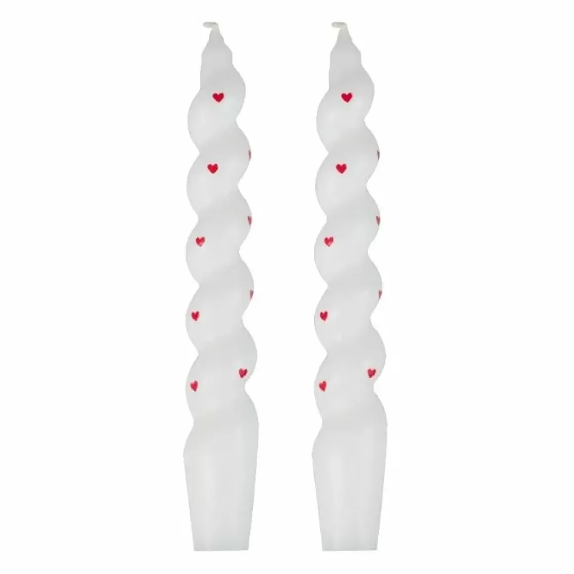 Gedraaide Kaarsen Met Hartjes - Romantische Tafeldecoratie - Ginger Ray