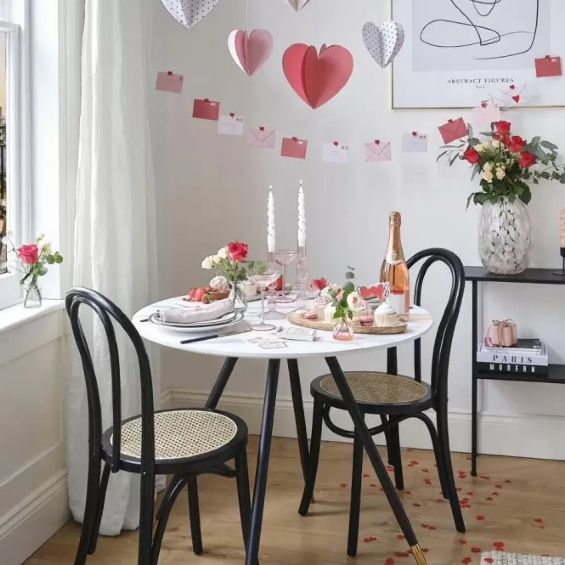 Gedraaide Kaarsen Met Hartjes - Romantische Tafeldecoratie - Ginger Ray