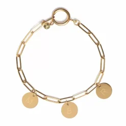 Gepersonaliseerde Armband 3 Letterbedels Madam The Label
