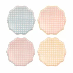Gingham Pastel Gebaksbordjes Van Meri Meri (12 Stuks)