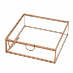 Glazen Bewaardoosje Rosegoud