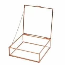 Glazen Bewaardoosje Rosegoud