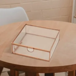 Glazen Bewaardoosje Rosegoud