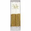 Glitter Kaarsen Dipped Goud (16St) Meri Meri