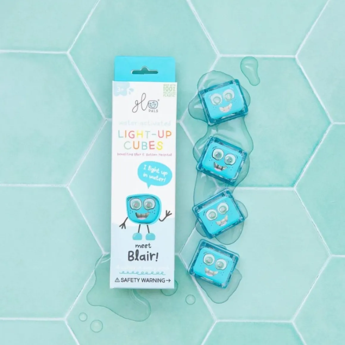 Glo Pals Light Up Cubes Blair Blauw