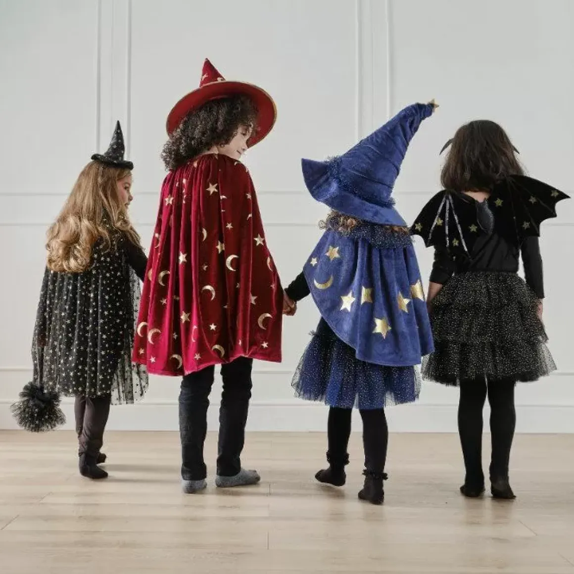 Halloween Heksencape Zwart/Goud Ginger Ray