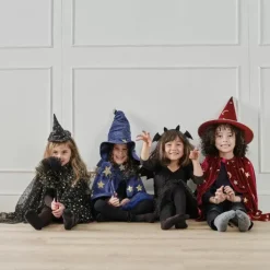 Halloween Heksencape Zwart/Goud Ginger Ray