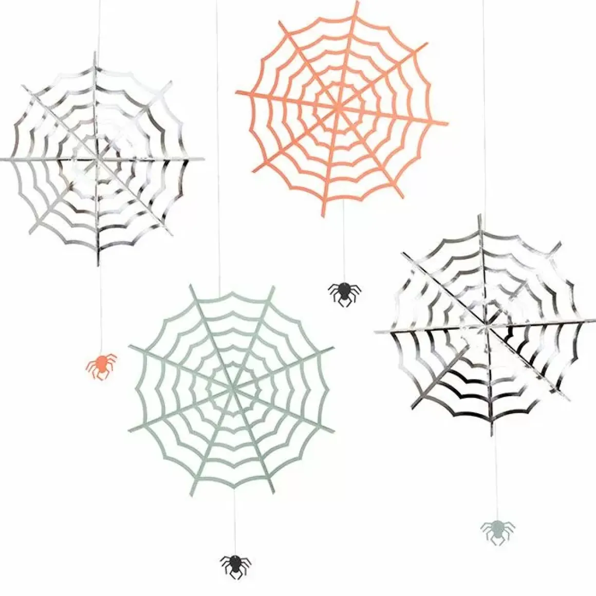 Hangdecoratie Spinnenwebben Pastel Halloween (4St) Meri Meri