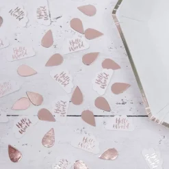 Hello World Tafelconfetti Rosegoud Ginger Ray