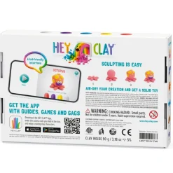 Hey Clay Boetseerklei Ocean Shark, Octopus, Stingray (6St)