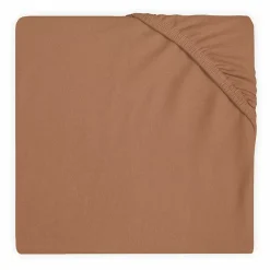 Hoeslaken Ledikant Jersey Caramel Jollein