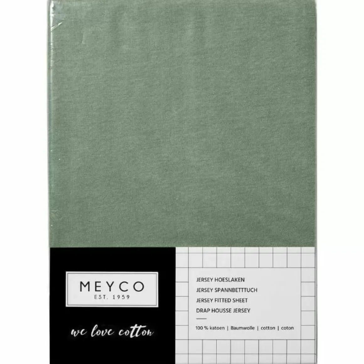 Hoeslaken Ledikant Jersey Forest Green (60X120Cm) Meyco