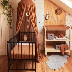 Hoeslaken Ledikant Jersey Nougat Jollein