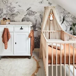 Hoeslaken Ledikant Jersey Nougat Jollein